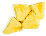 Pineapples from Hawaii used in our Piña Colada mix for texture and extra flavor